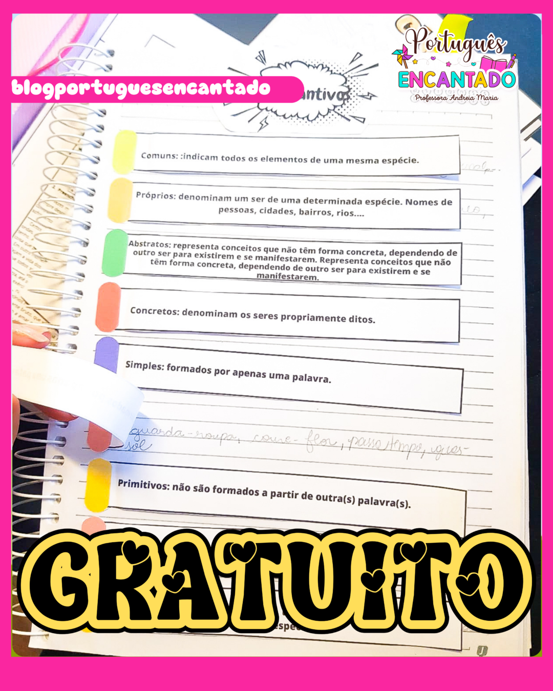 Explicação interativa - Substantivo