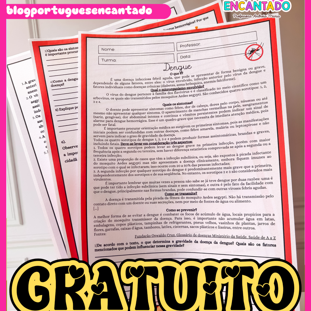 Interpretação de texto - Combatendo a Dengue