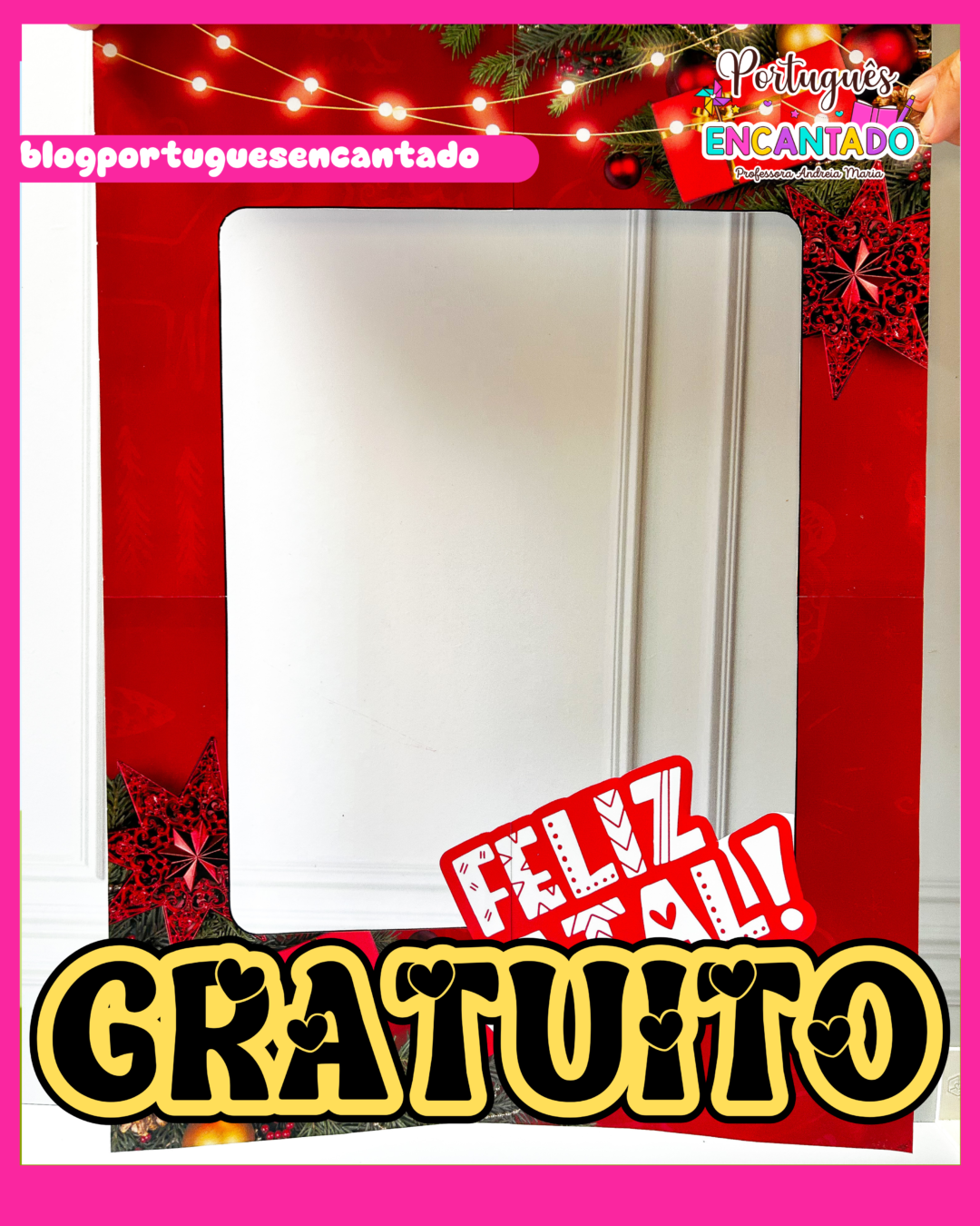 Moldura para fotos de natal