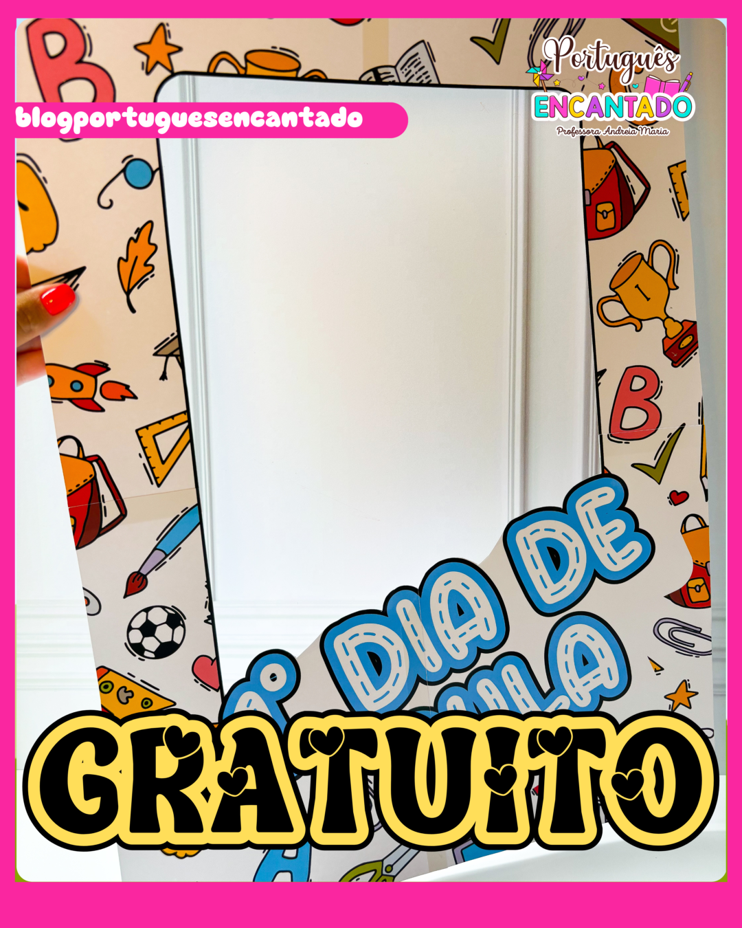 Moldura para fotos - Volta às aulas
